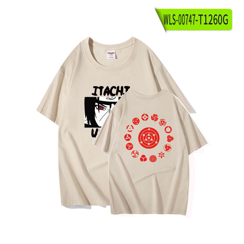 Naruto short sleeved T-shirt anime peripheral T-shirt men's and women's round neck anime clothes summer