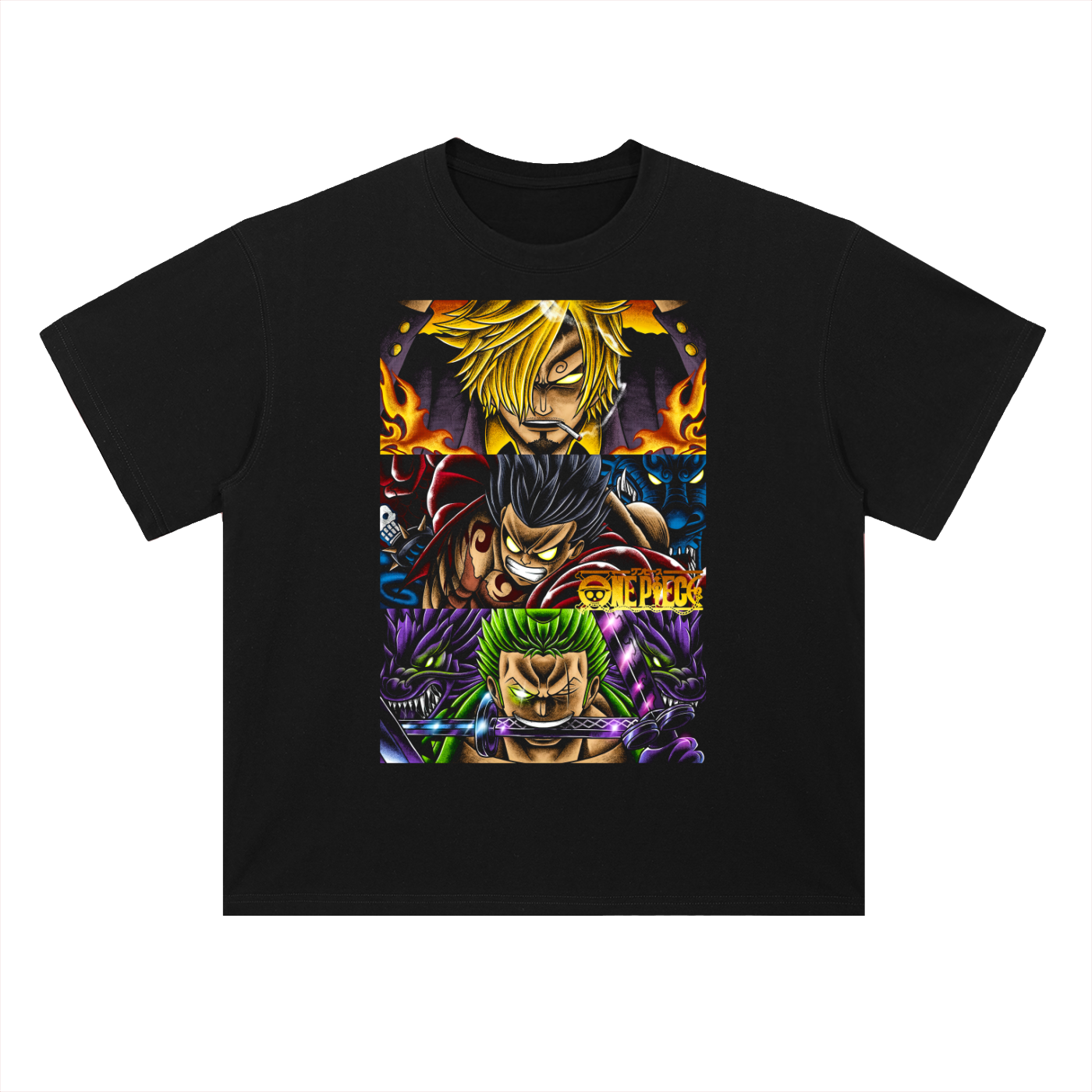 One Piece — Monster Trio Heavyweight Drop Shoulder Cotton T-Shirt