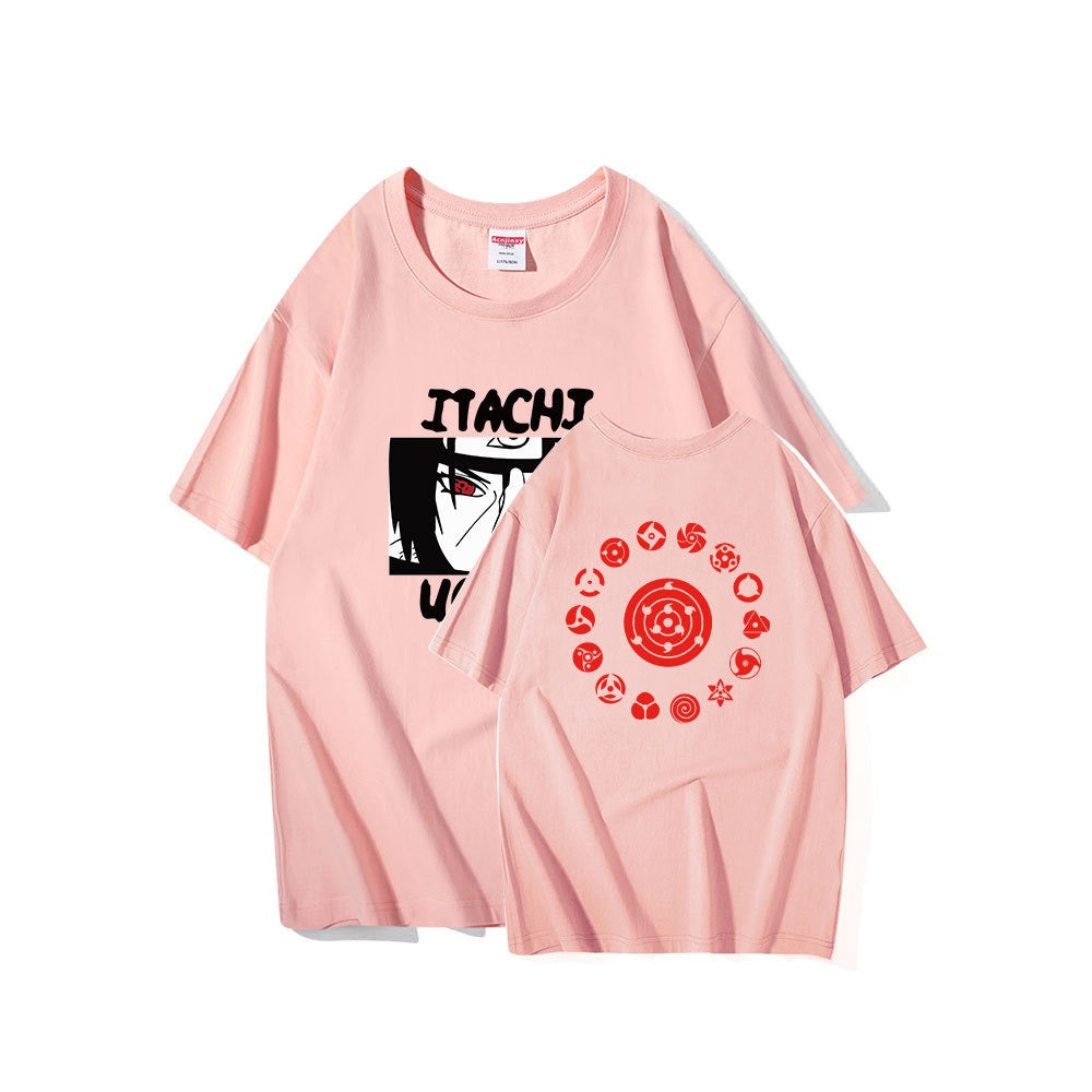 Naruto short sleeved T-shirt anime peripheral T-shirt men's and women's round neck anime clothes summer