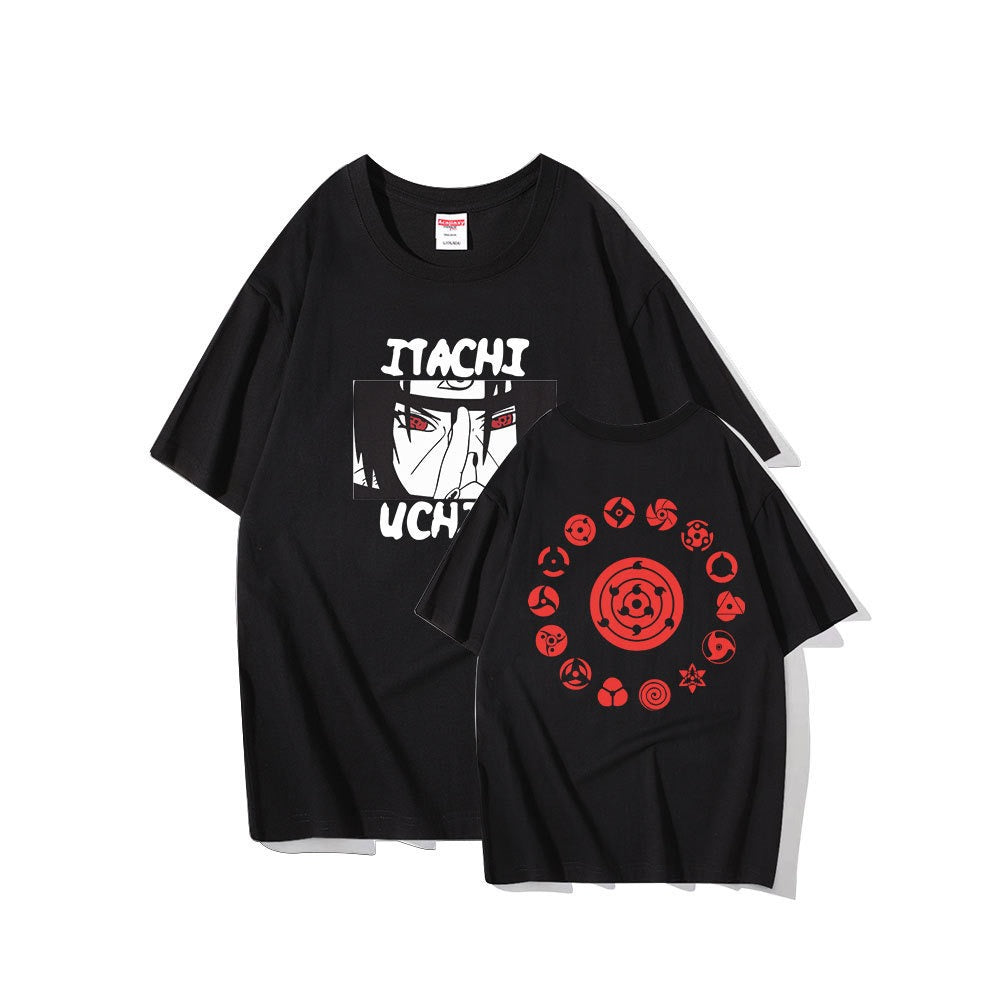 Naruto short sleeved T-shirt anime peripheral T-shirt men's and women's round neck anime clothes summer
