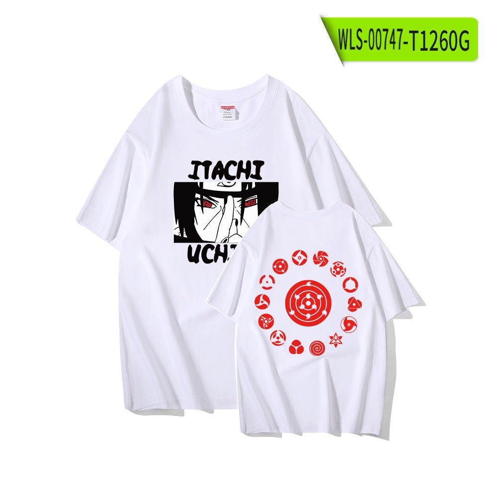 Naruto short sleeved T-shirt anime peripheral T-shirt men's and women's round neck anime clothes summer
