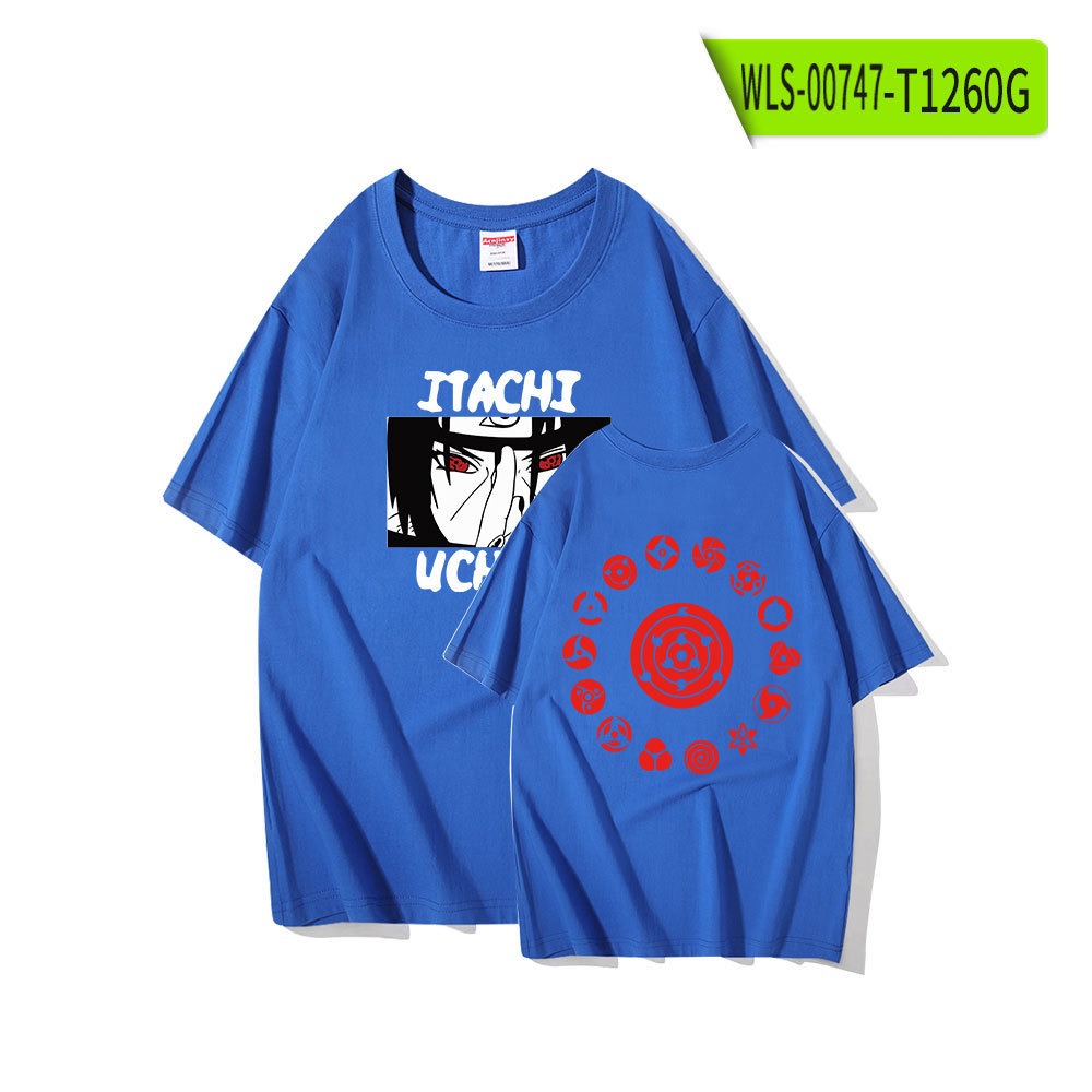 Naruto short sleeved T-shirt anime peripheral T-shirt men's and women's round neck anime clothes summer