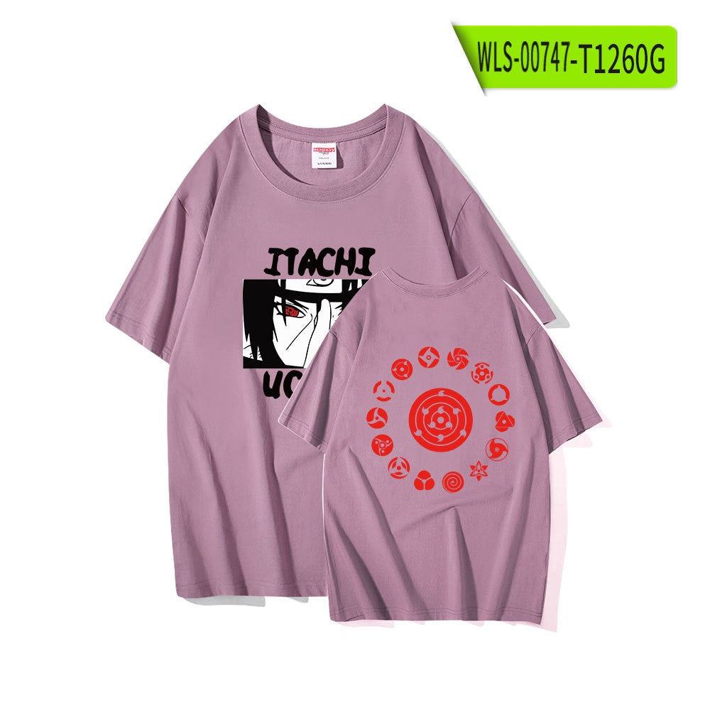 Naruto short sleeved T-shirt anime peripheral T-shirt men's and women's round neck anime clothes summer