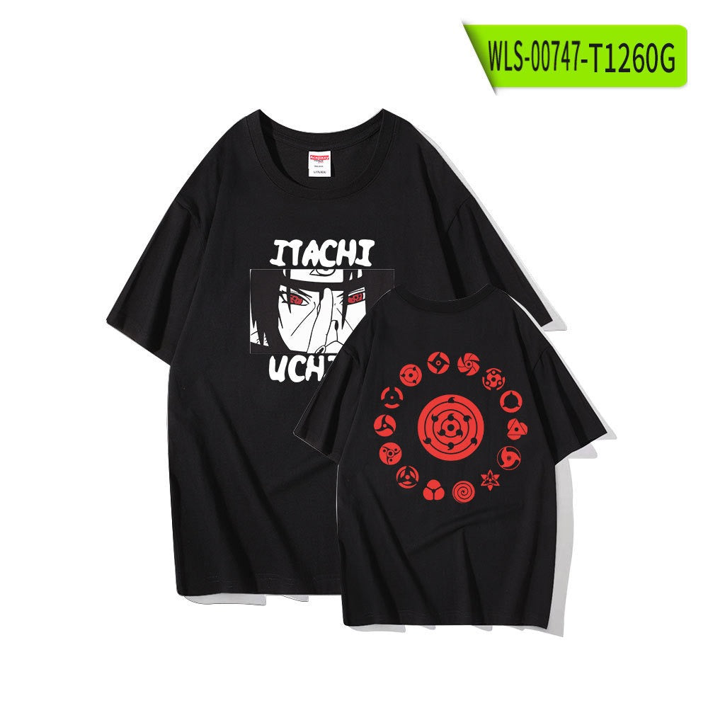 Naruto short sleeved T-shirt anime peripheral T-shirt men's and women's round neck anime clothes summer