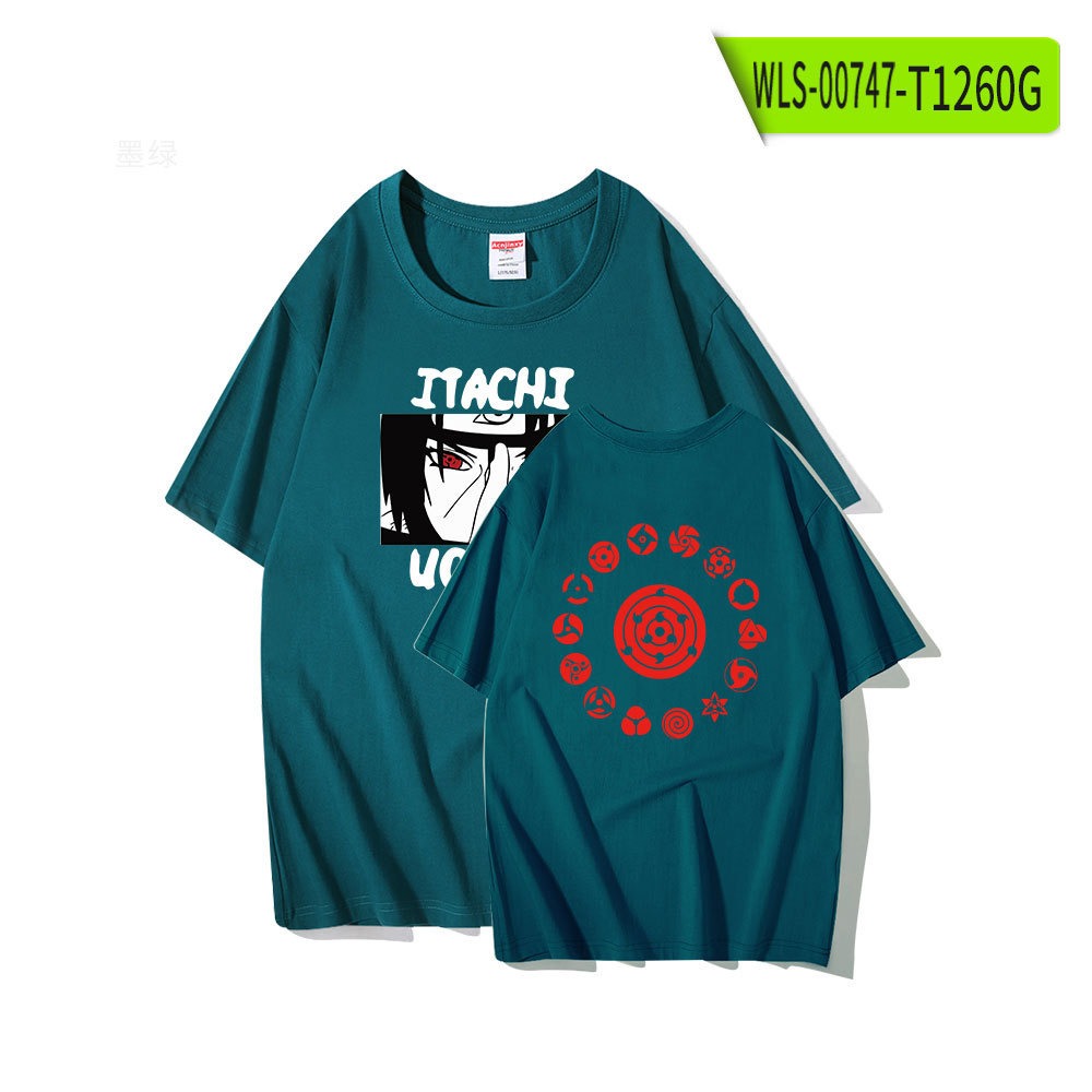 Naruto short sleeved T-shirt anime peripheral T-shirt men's and women's round neck anime clothes summer