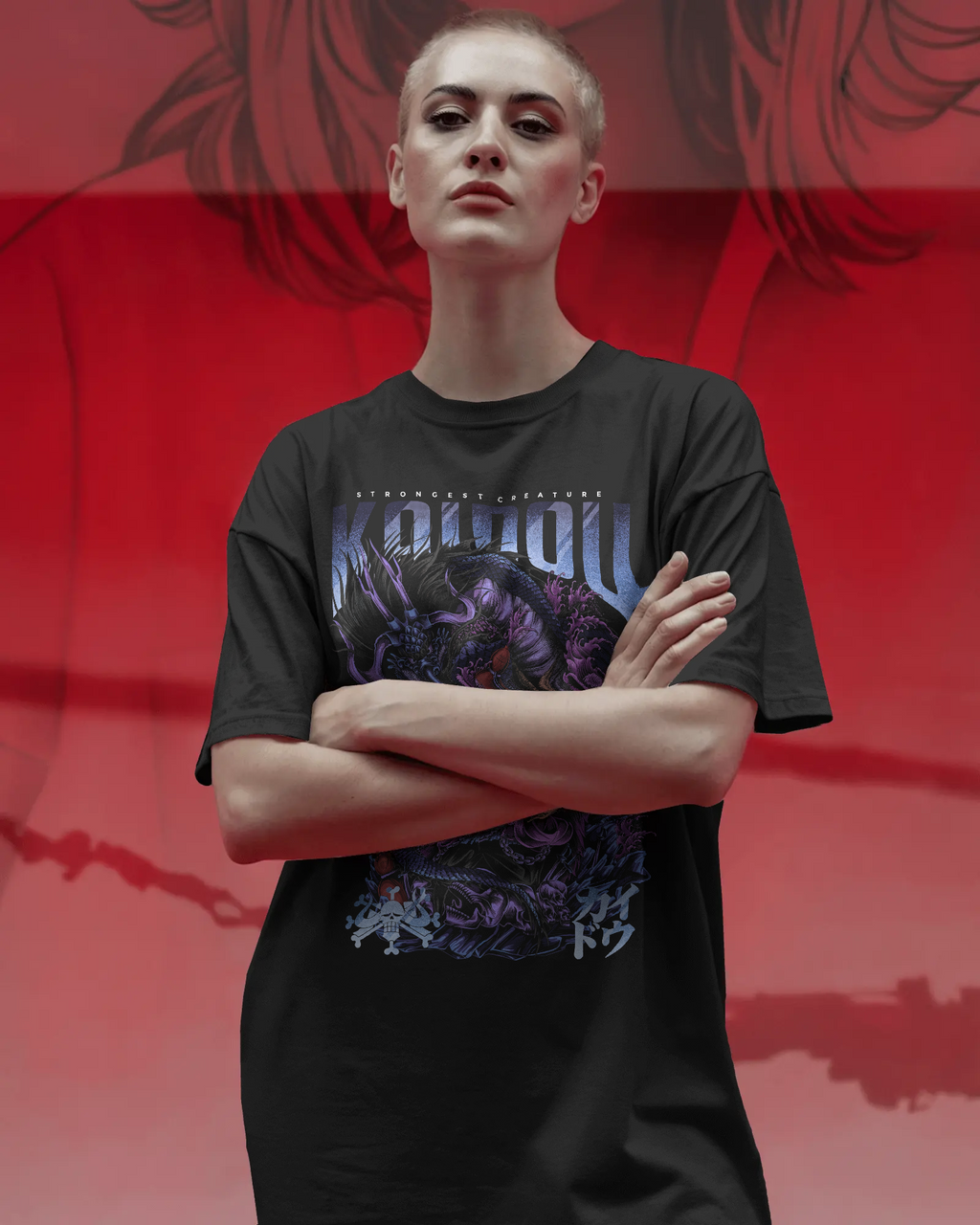 Kaido — Strongest Creature  Heavyweight Drop Shoulder Cotton T-Shirt