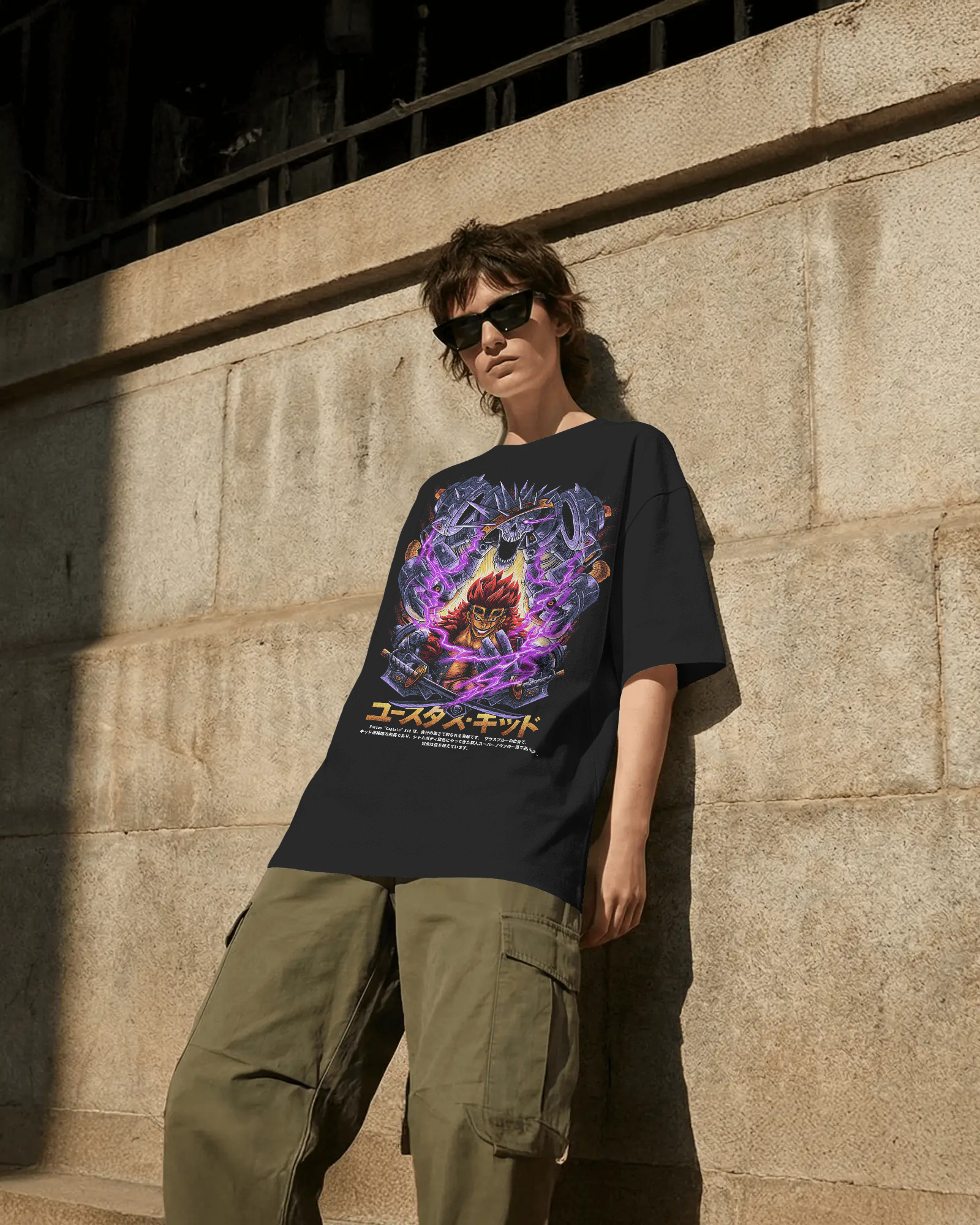 Eustass Kid — Punk Clash Heavyweight Drop Shoulder Cotton T-Shirt